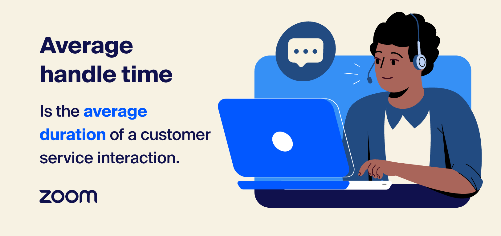 Average handle time is the average duration of a customer service interaction